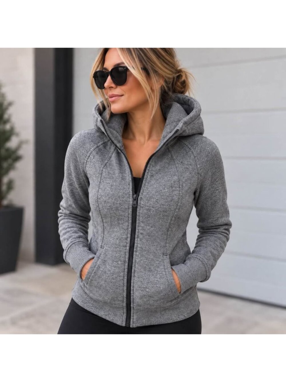 Lululemon Scuba Hoodie Size 4 Heather Gray